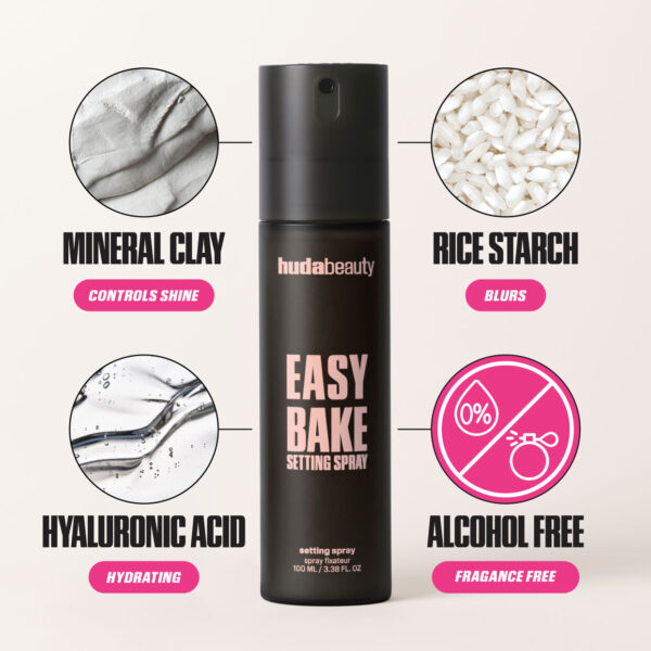huda beauty easy bake setting spray