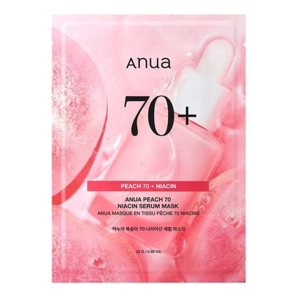 anua peach70 niacin serum mask